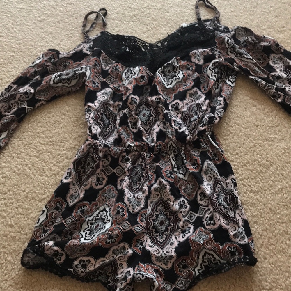 Black and Pink Romper